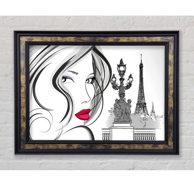 Eiffel Tower Chic 6 Brayden Studio Format: Galway Gold/Black Framed Paper, Size: 21cm H x 29.7cm W x 8cm D on Productcaster.