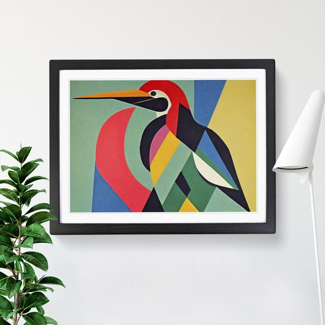 Pelican Abstract Art - Picture Frame Graphic Art Marlow Home Co. Frame Colour: Black, Size: 46cm H x 64cm W x 2cm D on Productcaster.