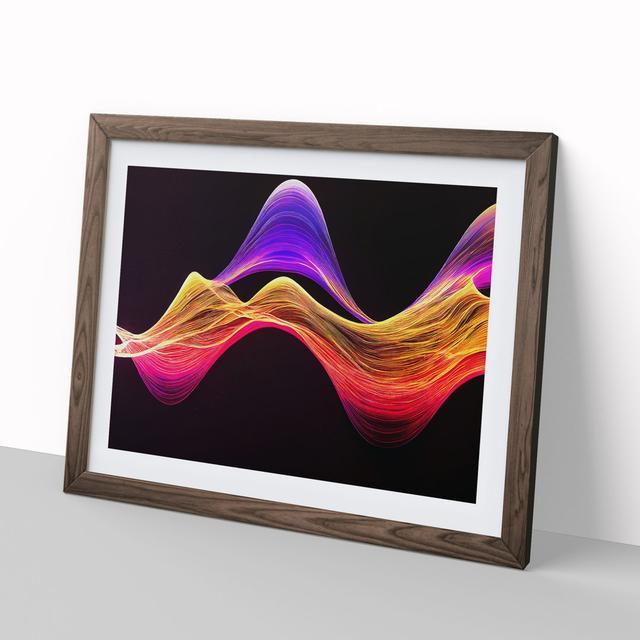 Lively Modern Abstract - Picture Frame Graphic Art Metro Lane Size: 25cm H x 34cm W, Frame Colour: Walnut on Productcaster.