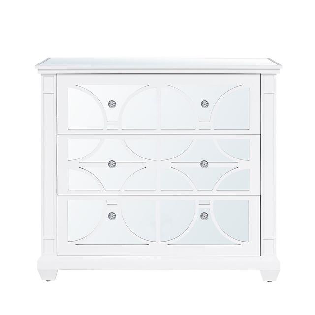 3 Drawer Bedside Cabinet for Bedroom, Living Room Furniture, 97cm Chest of Drawers Storage Rosdorf Park on Productcaster.