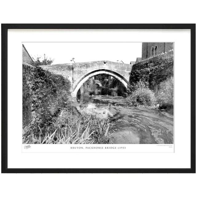 'Bruton, Packhorse Bridge C1955' - Picture Frame Photograph Print on Paper The Francis Frith Collection Size: 28cm H x 36cm W x 2.3cm D on Productcaster.