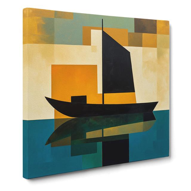 Boat On A Lake Suprematism No.3 - No Frame Art Prints Breakwater Bay Size: 50cm H x 50cm W x 3cm D on Productcaster.