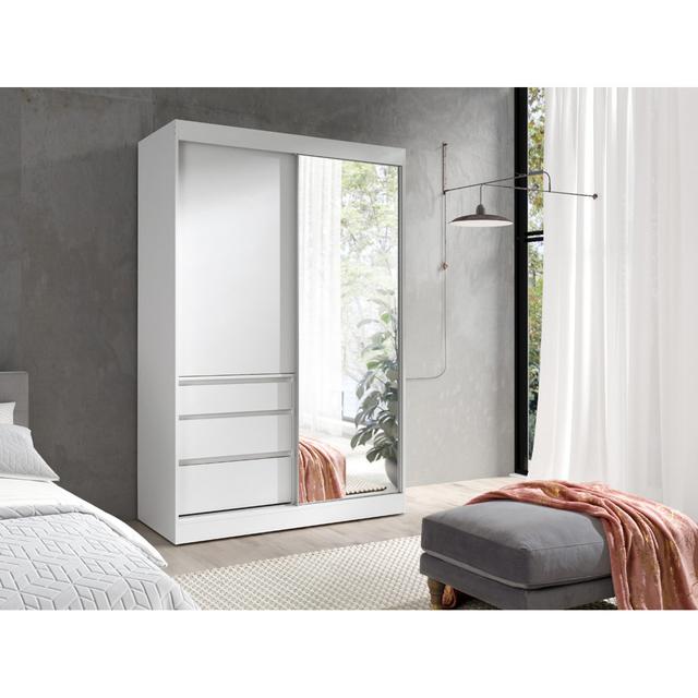 Luraine 1 Door Manufactured Wood Wardrobe 17 Stories Finish: White on Productcaster.