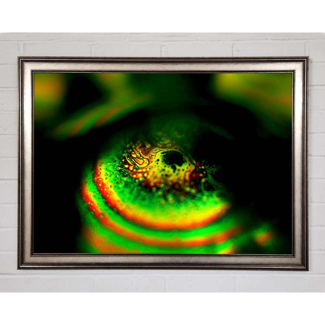 Piercing Green Framed Print Wall Art Ivy Bronx Size: 42cm H x 59.7cm W x 1.5cm D, Format: Gunmetal Framed Paper on Productcaster.