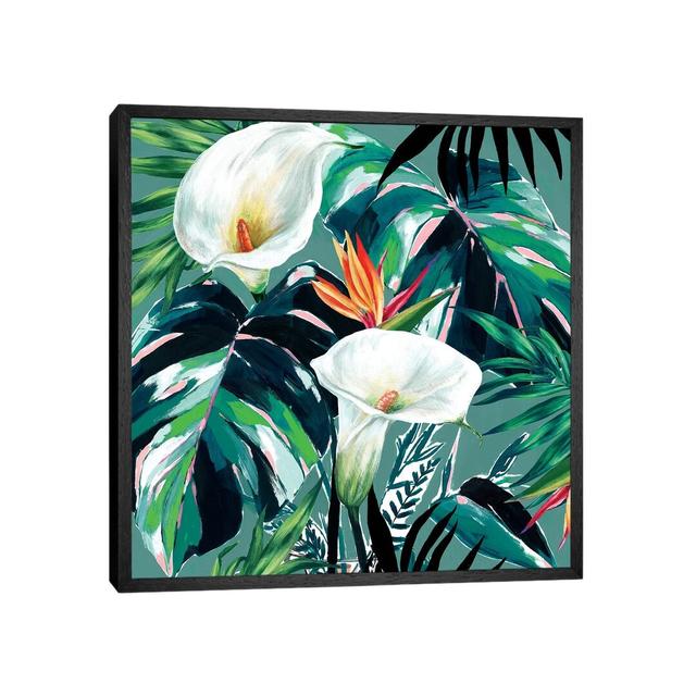 White Lily Paradise by Isabelle Z - Painting on Canvas 17 Stories Size: 66.04cm H x 66.04cm W x 3.81cm D, Format: Black Framed on Productcaster.