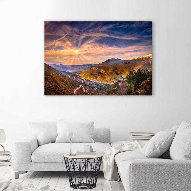 Canvas Print Mountain Landscape Nature Union Rustic Size: 80cm H x 120cm W x 2cm D on Productcaster.