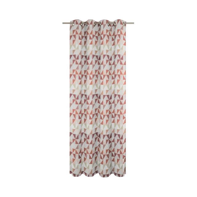 Gareth Eyelet Room Darkening Single Curtain Mikado Living Curtain Colour: Pink/Grey, Size: 245cm H x 132cm W on Productcaster.