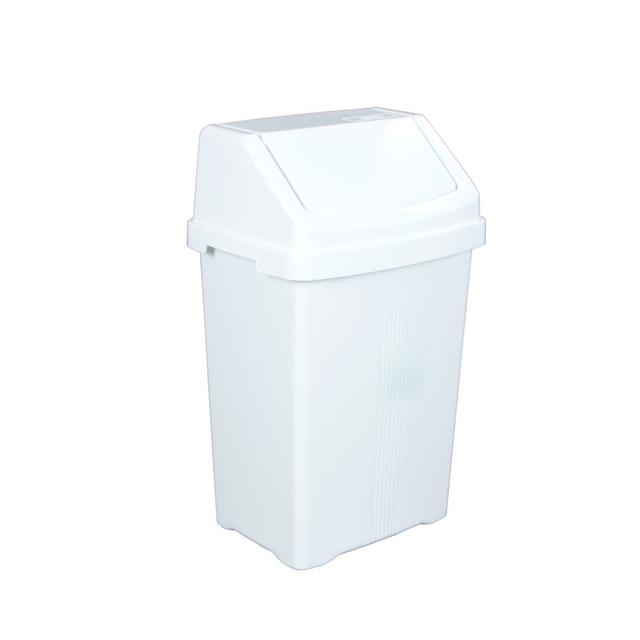 Wham 8L Swing Top Rubbish Bin Ice White Wham Colour: White on Productcaster.