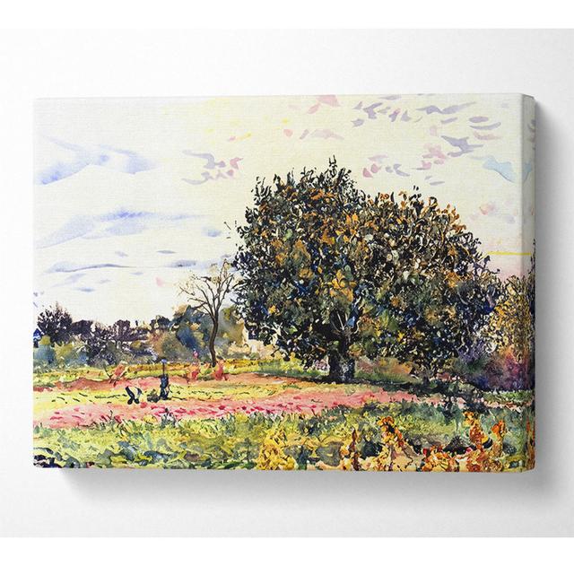 Sisley A Worker In The Field - Wrapped Canvas Art Prints ClassicLiving Size: 81cm H x 121.9cm W x 10cm D on Productcaster.