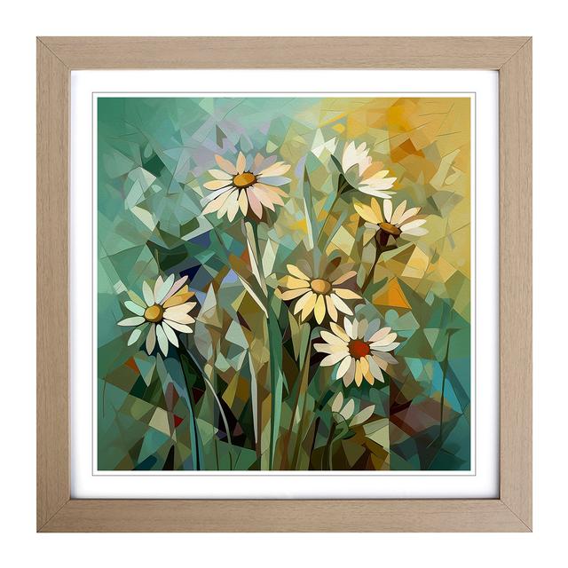 Wildflowers Cubism - Single Picture Frame Print on Wood Marlow Home Co. Format: Oak on Productcaster.