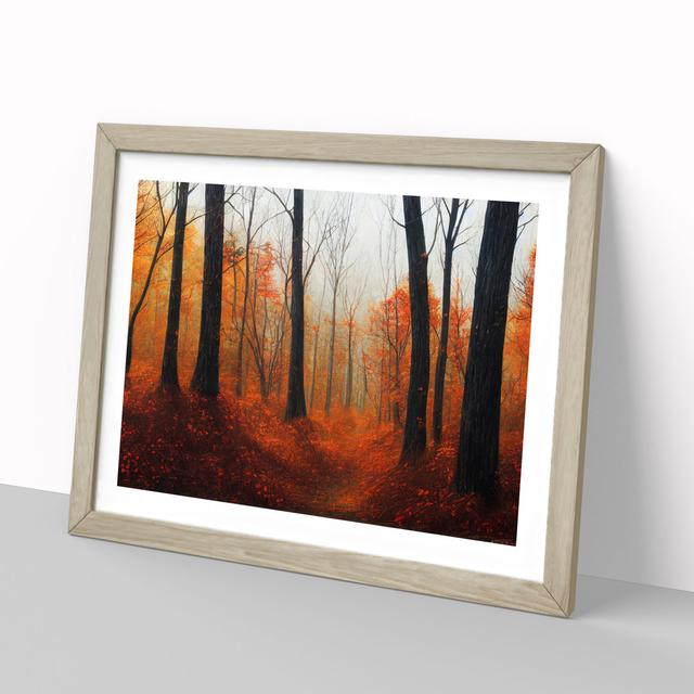 The Meaningful Autumn Forest - Picture Frame Graphic Art Alpen Home Format: Oak, Size: 25cm H x 34cm W on Productcaster.