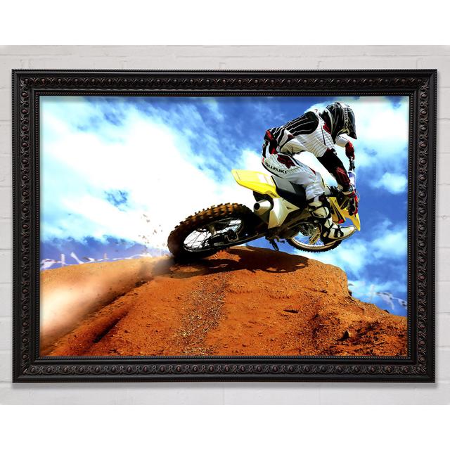 Crazy Motocross Bike - Single Picture Frame Art Prints Bright Star Size: 100cm H x 141.4cm W on Productcaster.