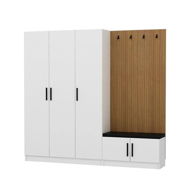 Garderobe Nichlas Ebern Designs Farbe: Weiß on Productcaster.