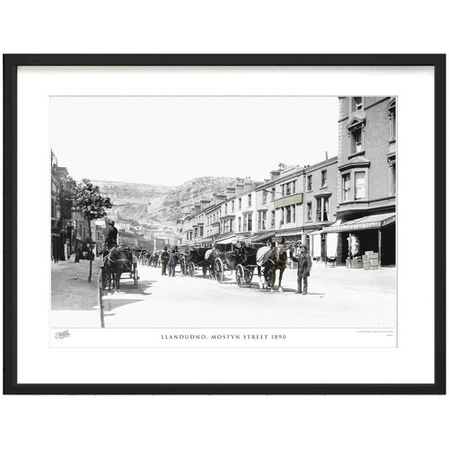 'Llandudno, Mostyn Street 1890' - Picture Frame Photograph Print on Paper The Francis Frith Collection Size: 40cm H x 50cm W x 2.3cm D on Productcaster.