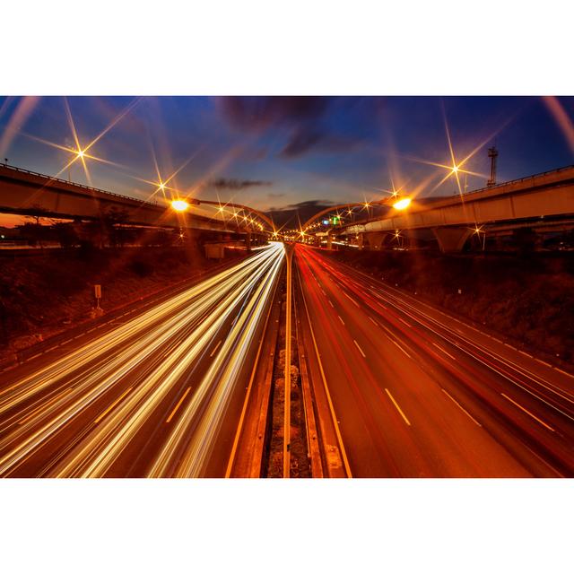 Highway Light Trails - Wrapped Canvas Photograph Latitude Run Size: 61cm H x 91cm W on Productcaster.