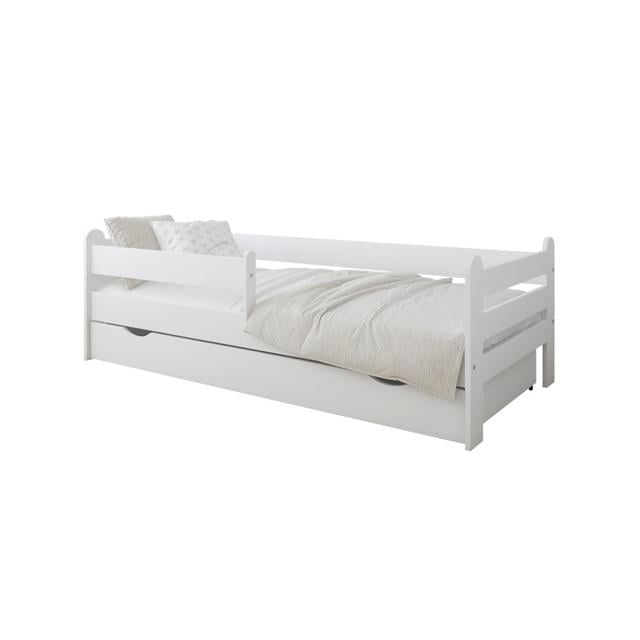 Kinderbett Kirstie mit Schubladen Harriet Bee Colour (Bed Frame): White, Size: European Toddler (80 x 160cm) on Productcaster.