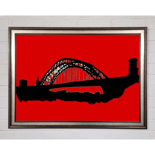 Sydney Harbour Bridge Retro Red - Single Picture Frame Art Prints Rosalind Wheeler Size: 42cm H x 59.7cm W x 1.5cm D on Productcaster.