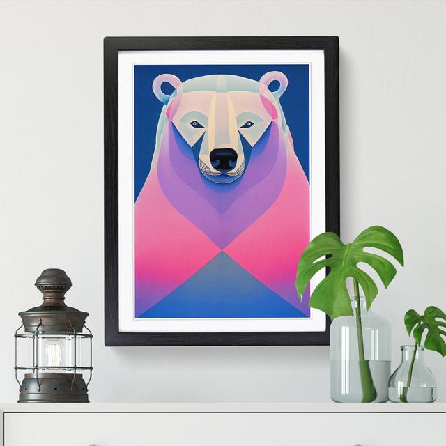 Polar Bear Painting Vol.3 - Picture Frame Print Big Box Art Size: 64cm H x 46cm W x 2cm D, Frame Option: Oak on Productcaster.