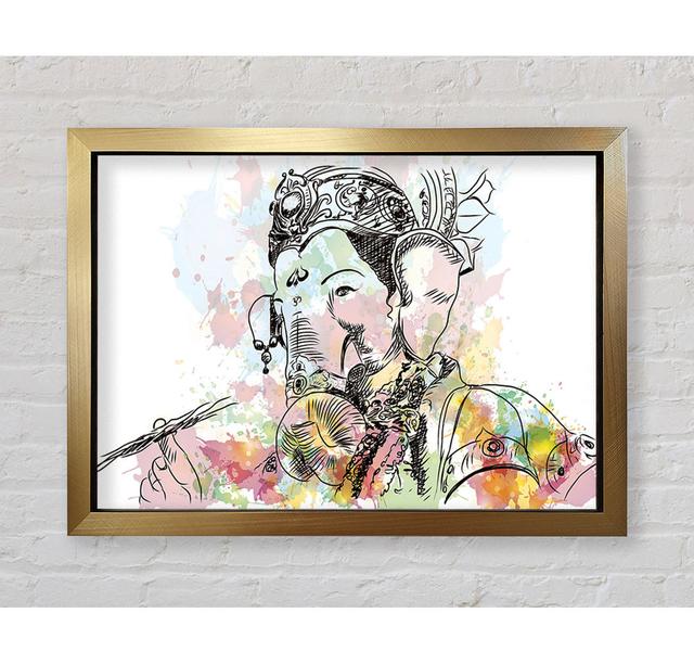 Hindu God Ganesha 7 - Print Bright Star Size: 100cm H x 141.4cm W x 3.4cm D on Productcaster.