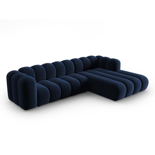 Ecksofa Beaudreult Brayden Studio Ausrichtung: Rechts ausgerichtet, Polsterfarbe: Blau on Productcaster.