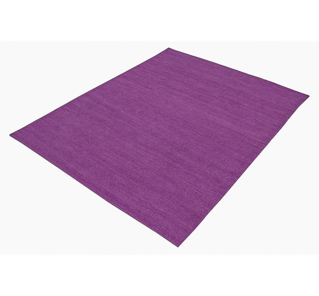 Kraus Solid Colour Handmade Hand Loomed Purple Area Rug Latitude Run Rug Size: Rectangle 140 x 200cm on Productcaster.