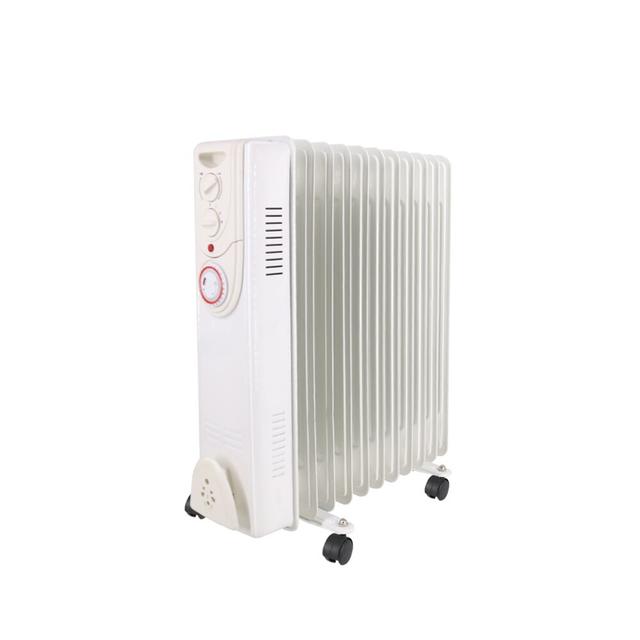 Brecken Oil Filled Radiator 11 Fin 2500W Portable Electric Heater with 24H Timer Belfry Heating Finish: White on Productcaster.