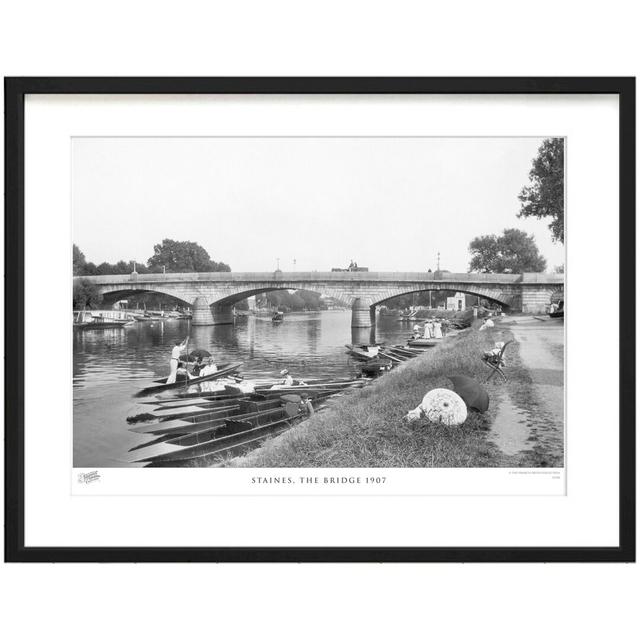 'Staines, the Bridge 1907' by Francis Frith - Picture Frame Photograph Print on Paper The Francis Frith Collection Size: 28cm H x 36cm W x 2.3cm D on Productcaster.