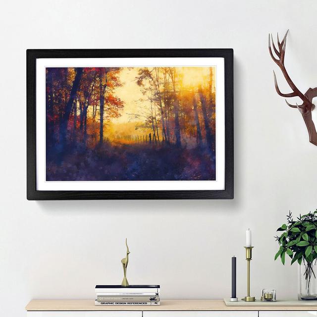 Woodland Path in Poland - Picture Frame Painting Print East Urban Home Size: 45cm H x 63cm W x 2cm D, Frame Option: Black Framed on Productcaster.