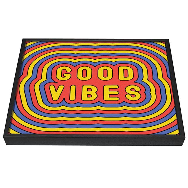 Good Vibes - Single Picture Frame Art Prints on Canvas Ebern Designs Size: 101.6cm H x 142.2cm W x 10cm D on Productcaster.