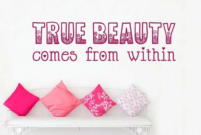 True Beauty Comes From within Wall Sticker East Urban Home Colour: Orange on Productcaster.