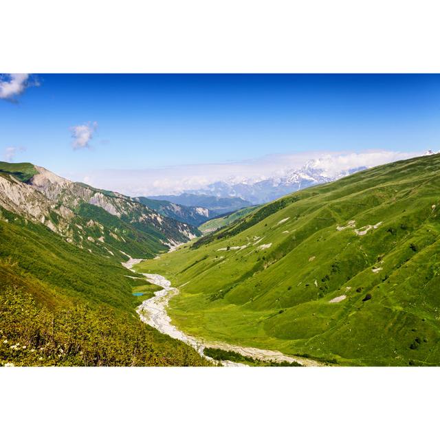 River Between Hills - Wrapped Canvas Print Alpen Home Size: 51cm H x 76cm W on Productcaster.