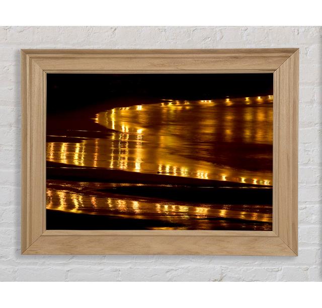 Golden Ocean Night Framed Print Bright Star Size: 29.7cm H x 42cm W on Productcaster.