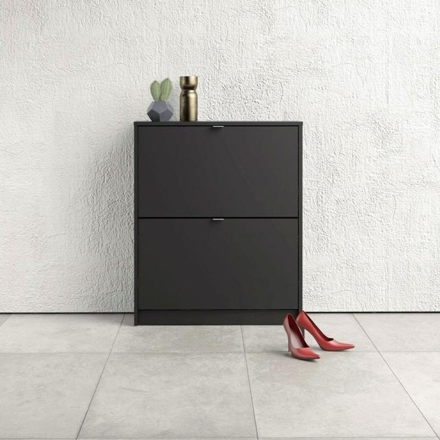 6 Pair Flip Down Shoe Storage Ebern Designs Finish: Black on Productcaster.