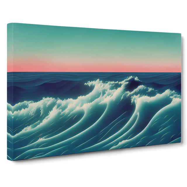 Ocean Wave Sunset Vol.3 House of Hampton Size: 40cm H x 60cm W x 3cm D on Productcaster.