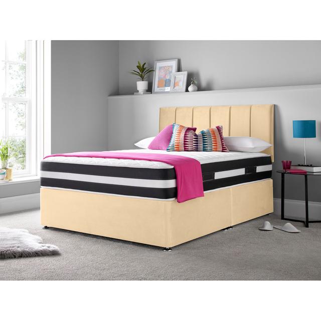 Madelief Divan Bed Set 17 Stories Colour: Cream, Size: Small Double (4'), Storage Type: 4 Drawers on Productcaster.