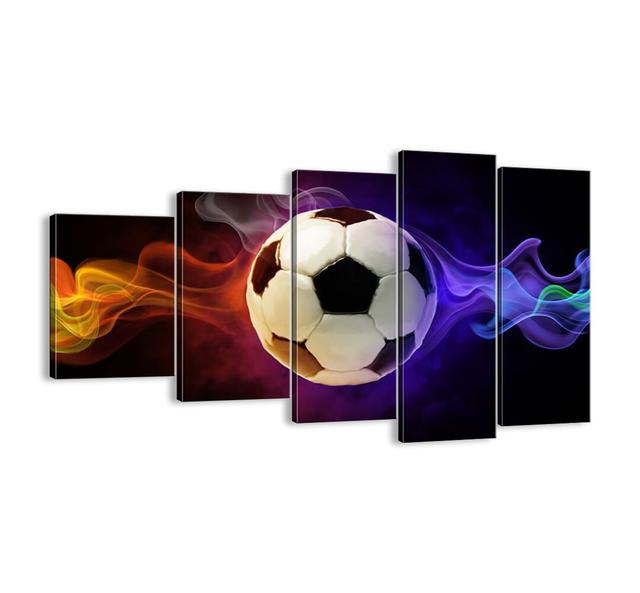 'Magic Game Power' - 5 Piece Unframed Graphic Art Print Set on Canvas Ebern Designs Size: 60cm H x 100cm W x 1.8cm D on Productcaster.