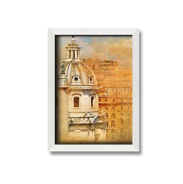 Ancient St Peters Basilica Ebern Designs Size: 42cm H x 29.7cm W x 10cm D, Format: White Framed Paper on Productcaster.