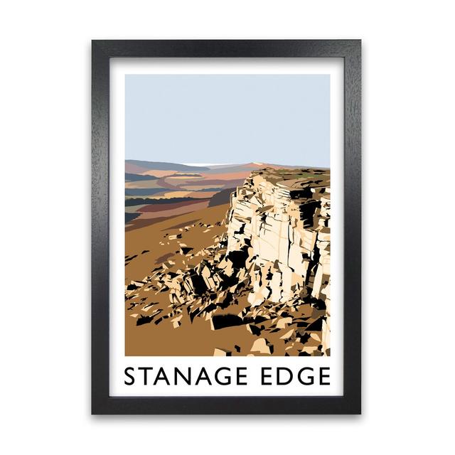 'Stanage Edge' Framed Graphic Art Print 17 Stories Frame Options: Black, Size: 297 cm H x 21 cm W on Productcaster.