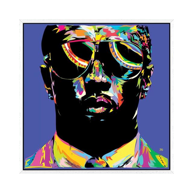 P. Diddy by Technodrome1 - Graphic Art Print on Canvas 17 Stories Size: 93.98cm H x 93.98cm W x 3.81cm D, Format: White Framed on Productcaster.