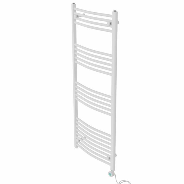 Kacey Curved Towel Rail Heated Towel Rails Belfry Heating Finish: White, Size: 140" H x 60" W x 5.6" D on Productcaster.