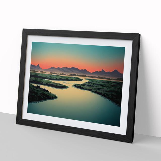 Mountain River Vol.5 - Picture Frame Photograph Alpen Home Frame Colour: Black Framed, Size: 46cm H x 64cm W x 2cm D on Productcaster.