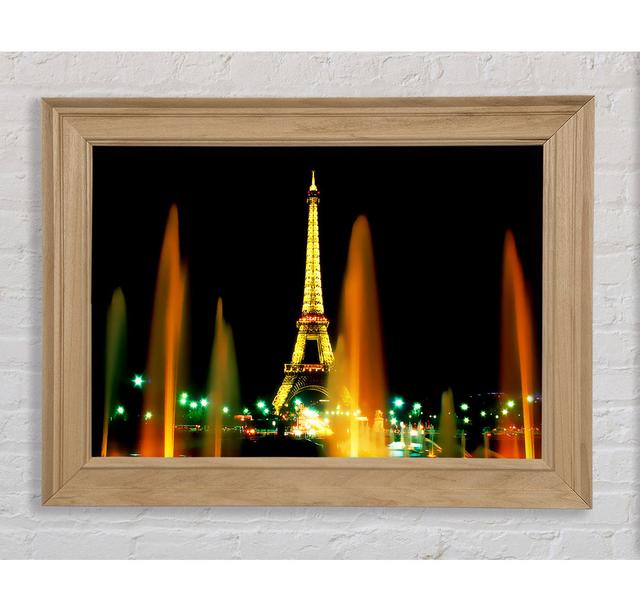 Paris Eiffel Tower Falls Framed Print Bright Star Size: 29.7cm H x 42cm W on Productcaster.