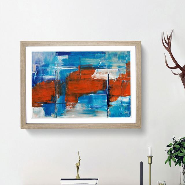 Abstract Art Painting Vol.434 by S.Johnson - Picture Frame Painting Print East Urban Home Frame Option: Oak Framed, Size: 48cm H x 65cm W x 2cm D on Productcaster.