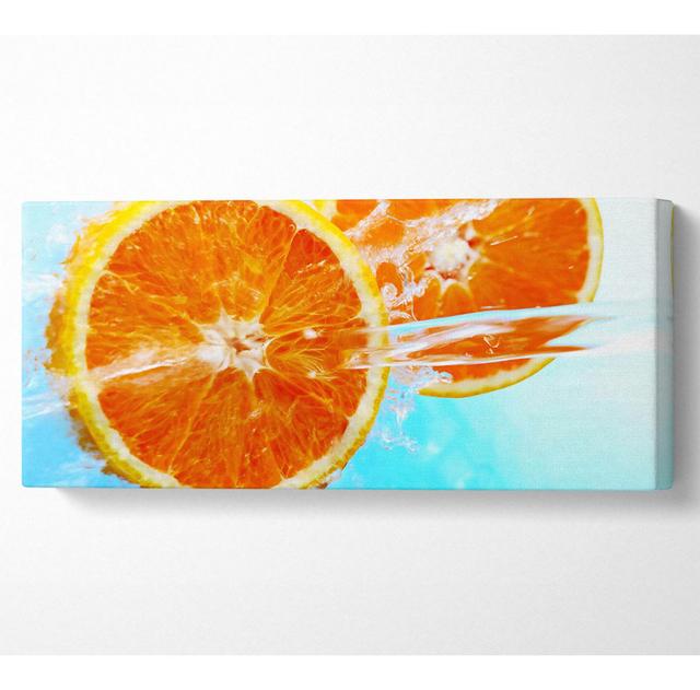 Orange Sun - Kunstdrucke auf Segeltuch Ebern Designs Größe: 81,3 cm H x 183 cm B x 10 cm T on Productcaster.