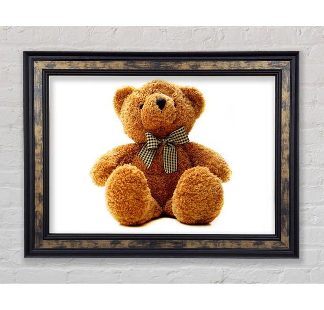 Teddy Bear Bow White - Single Picture Frame Art Prints Isabelle & Max Size: 42cm H x 59.7cm W x 8cm D on Productcaster.