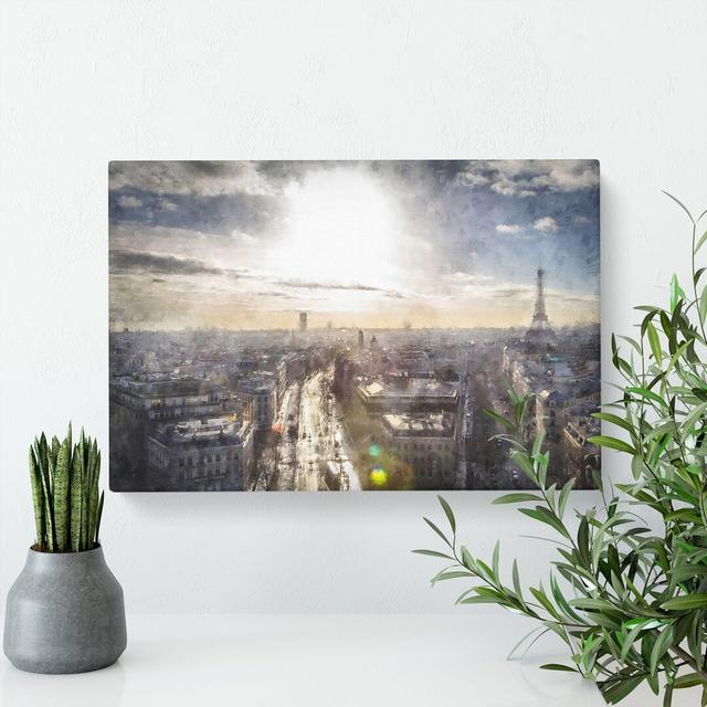 Paris Skyline Vol.3 - Wrapped Canvas Graphic Art East Urban Home Size: 50cm H x 76cm W x 3cm D on Productcaster.