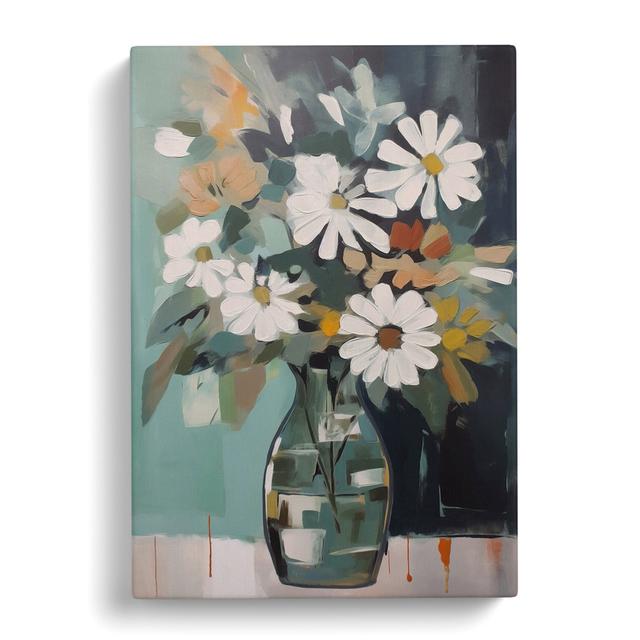 Mid Century Flowers Vol.1 - Wrapped Canvas Graphic Art Marlow Home Co. Size: 76cm H x 50cm W x 3cm D on Productcaster.