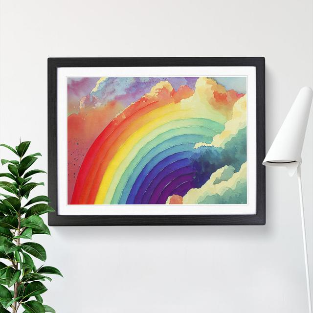 Watercolour Cloud Rainbow Vol.1 Abstract - Single Picture Frame Print Metro Lane Frame Colour: Black Framed, Size: 46cm H x 64cm W x 2cm D on Productcaster.