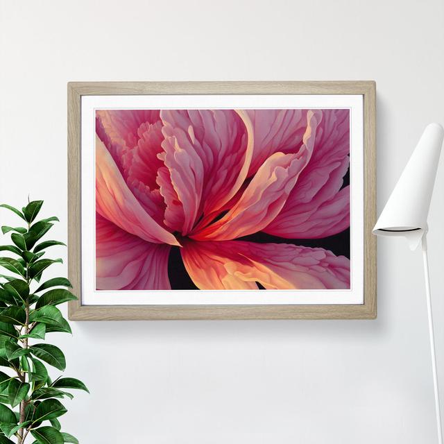 XH1022-7498X Riveting Carnation Flower - Single Picture Frame Painting 17 Stories Frame Colour: Oak , Size: 34cm H x 46cm W x 2cm D on Productcaster.