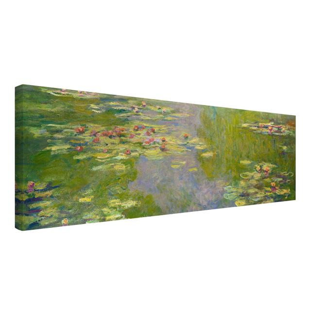 Leinwandbild Green Water Lilies von Claude Monet Rosalind Wheeler Format: Recycelte Leinwand, Größe: 70 cm H x 200 cm B on Productcaster.